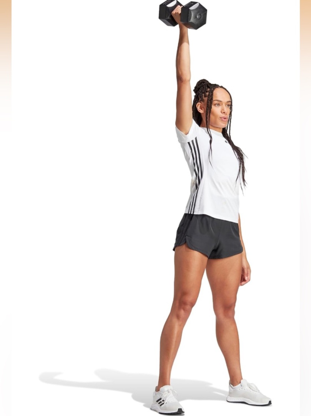 Adidas Pacer Training 3-Stripes High-Rise Shorts Black Women’s XX-SMALL🖤NWT✨